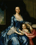 Portrait painting of Mrs. Matthew Tilghman Anna Lloyd 1724-1794 and her daughter Anna Maria 1755-1843 - John Hesselius — artwork view