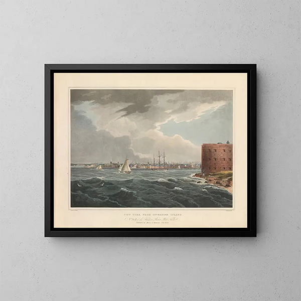 New York from Governors Island - John Hill — framed artwork on a wall