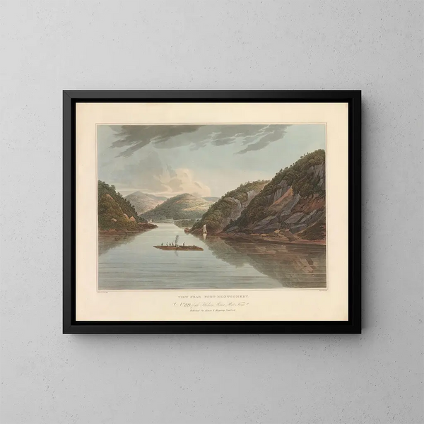 View near Fort Montgomery - John Hill — framed artwork on a wall