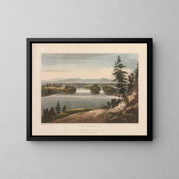 View near Sandy Hill - John Hill — framed artwork on a wall
