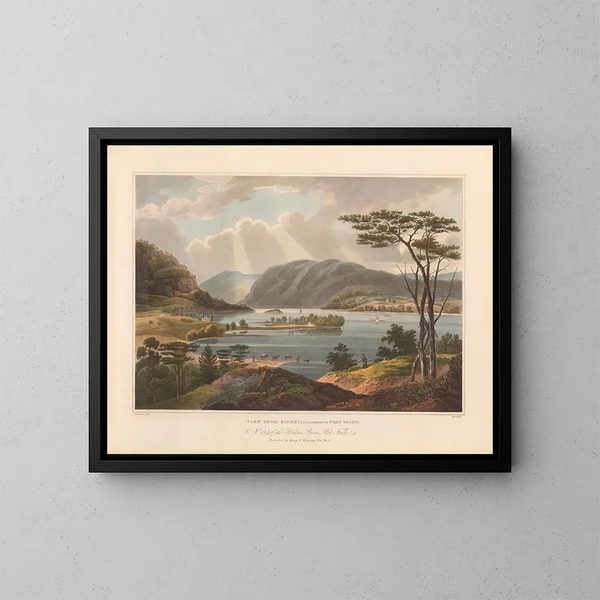 Vista de Fishkill hacia West Point - John Hill — cuadro enmarcado en la pared