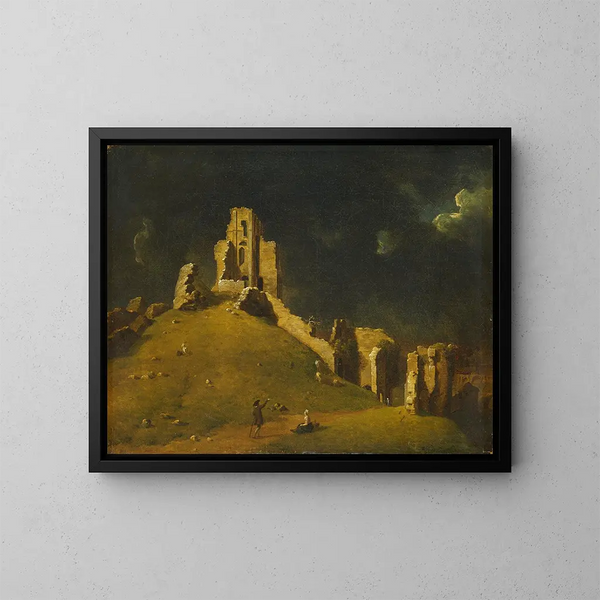 Castillo de Corfe, Dorset - John Inigo Richards — cuadro enmarcado en la pared