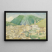 Une ville dans les Abruzzes - John Ireland Howe Downes — framed artwork on a wall