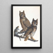 the American Great Horned Owl - John James Audubon — framed artwork on a wall