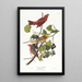 Tangara de verano - John James Audubon — cuadro enmarcado en la pared