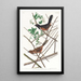 de Zorzal de pecho rojo - John James Audubon — cuadro enmarcado en la pared