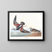 Bécasseau à collier - John James Audubon — framed artwork on a wall