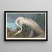 Héron blanco - John James Audubon — cuadro enmarcado en la pared