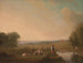 Una vista de Theobalds Park, Hertfordshire - John James Chalon — vista de la obra