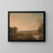 Una vista de Theobalds Park, Hertfordshire - John James Chalon — cuadro enmarcado en la pared