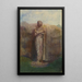 la estatua colosal de Ananda cerca de la ciudad en ruinas de Polonnaruwa, Ceilán - John La Farge — cuadro enmarcado en la pared
