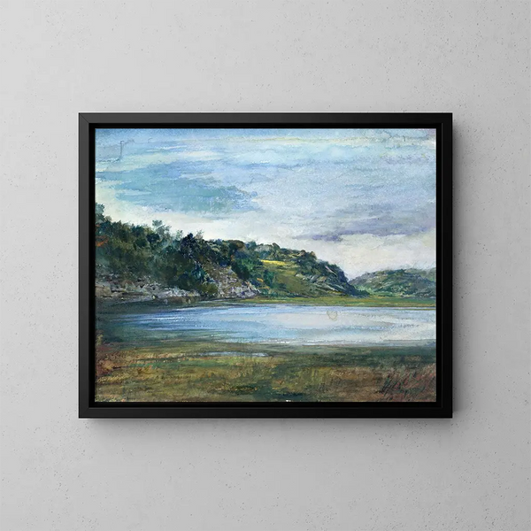 Rochers du paradis, étude à Paradise, Newport, Rhode Island - John La Farge — cuadro enmarcado en la pared