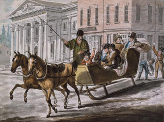 John Lewis Krimmel - Winter Scene in PhiladelphiaThe Bank of the United States in the Background.webp
