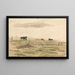 Caballos en un paddock - John Linnell — cuadro enmarcado en la pared