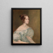 Portrait of a Woman Probably Mrs. Price of Rugby - John Linnell — framed artwork on a wall