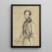 retrato de John Davies Gilbert - John Linnell — cuadro enmarcado en la pared