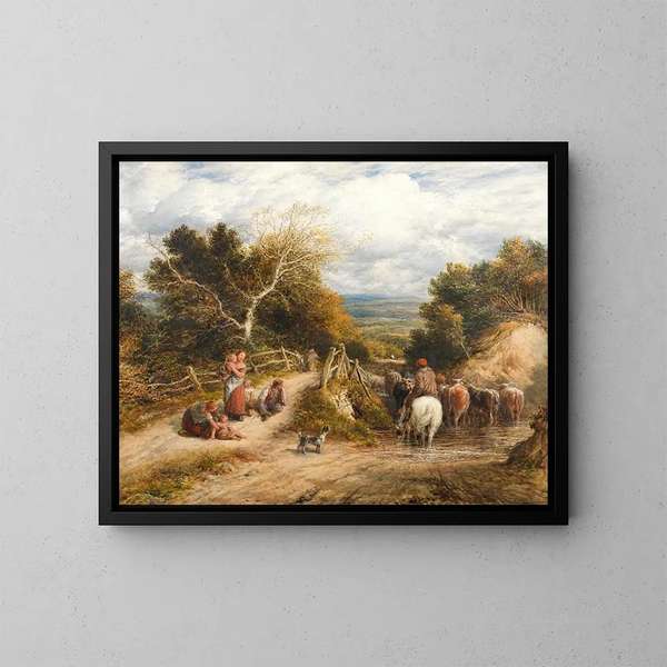 El arroyo - John Linnell — cuadro enmarcado en la pared