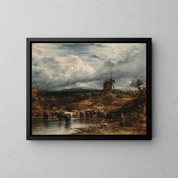 El molino de viento - John Linnell — cuadro enmarcado en la pared
