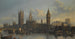 El Palacio de Westminster desde el Támesis - John MacVicar Anderson — vista de la obra