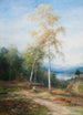 Cerca de un abedul plateado - John MacWhirter — vista de la obra