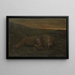 León dormido en la noche - John Macallan Swan — cuadro enmarcado en la pared