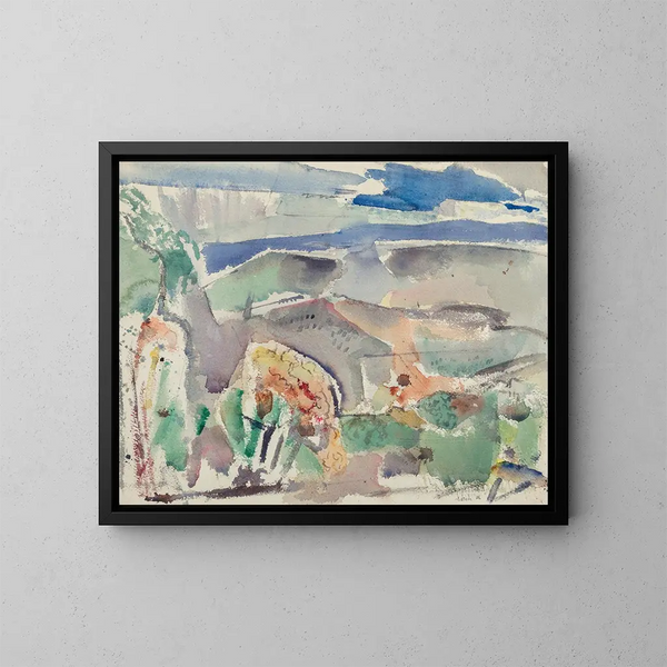 Landscape of Forms Painting, Delaware County, Pennsylvania No. 2 - John Marin — framed artwork on a wall