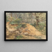 a wooded scene with a path crossing a stream - John Middleton — framed artwork on a wall