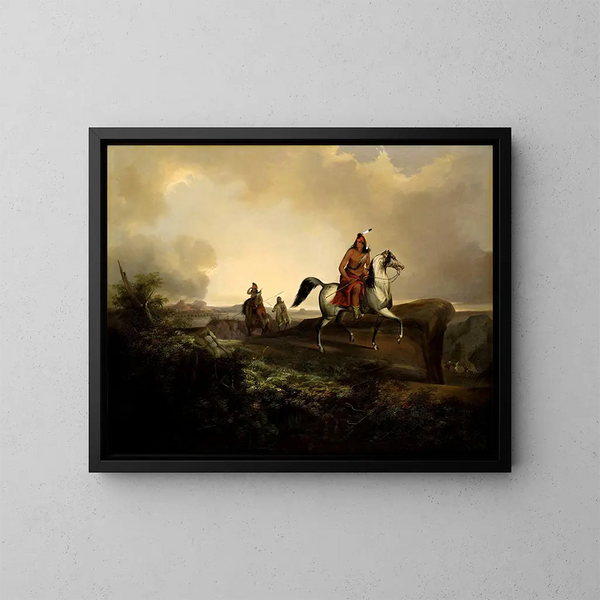 Couteau noir, un guerrier apache - John Mix Stanley — cuadro enmarcado en la pared