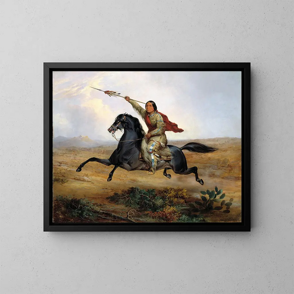 Guerrier Towoccono Korakkookiss - John Mix Stanley — cuadro enmarcado en la pared