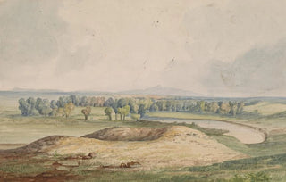 John Mix Stanley - Milk River Bears Paw Mountain in Distance.webp