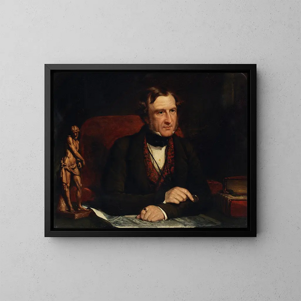 Retrato de Thomas Wyse 1791-1862, político, escritor y diplomático - John Partridge — cuadro enmarcado en la pared