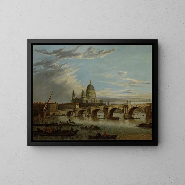 Vista del puente de Londres - John Paul — cuadro enmarcado en la pared