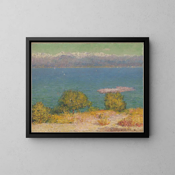 Paisaje en Antibes - John Peter Russell — cuadro enmarcado en la pared