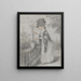 Dame en una terraza cuidando un clavel - John Raphael Smith — cuadro enmarcado en la pared