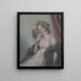 Mujer sosteniendo una máscara - John Raphael Smith — cuadro enmarcado en la pared
