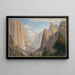 Yosemite Valley Painting, east view from the Mariposa trail - John Ross Key — framed artwork on a wall