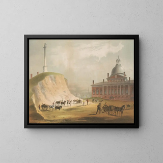 John Rubens Smith - Old Boston Beacon Hill from the present site of the reservoir between Hancock  Temple Sts.webp