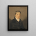 Retrato de un hombre desconocido - John Rubens Smith — cuadro enmarcado en la pared