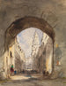 Street scene in Calais - John Scarlett Davis — artwork view