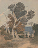 Un grupo de árboles cerca de una cerca - John Sell Cotman — vista de la obra