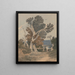 Un grupo de árboles cerca de una cerca - John Sell Cotman — cuadro enmarcado en la pared
