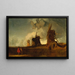 Moulins de drainage dans les Fens, Croyland, Lincolnshire - John Sell Cotman — framed artwork on a wall