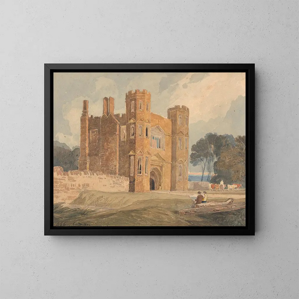 Puerta de Saint Marys en Wiggenhall, Norfolk - John Sell Cotman — cuadro enmarcado en la pared
