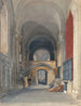 Norwich Cathedral, interior of the north aisle of the choir, view towards the east - John Sell Cotman — artwork view