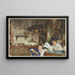 Una trattoria veneciana - John Singer Sargent — cuadro enmarcado en la pared