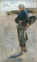 la joven bretona con una cesta. Esquema para Ramasseuses d'huîtres de Cancale - John Singer Sargent — vista de la obra