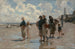Oyster Fishermen Painting in Cancale - John Singer Sargent — artwork view