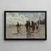Oyster Fishermen Painting in Cancale - John Singer Sargent — framed artwork on a wall
