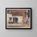 Casa y patio - John Singer Sargent — cuadro enmarcado en la pared