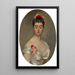 Madame la Comtesse Jacques de Ganay - John Singer Sargent — cuadro enmarcado en la pared